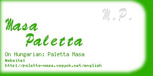 masa paletta business card